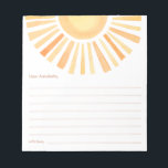 Time capsule Boho sunshine sun yellow orange Notepad<br><div class="desc">For more advanced customization of this design,  simply select the "Edit using Design Tool" button above!</div>