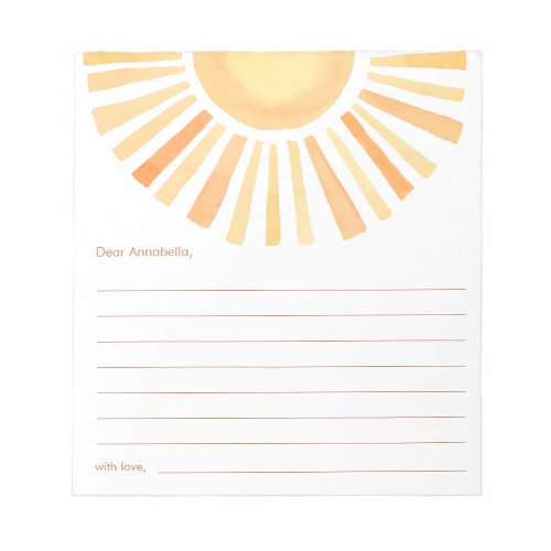 Time capsule Boho sunshine sun yellow orange Notepad