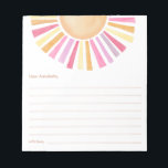 Time capsule Boho sunshine sun yellow pink Notepad<br><div class="desc">For more advanced customization of this design,  simply select the "Edit using Design Tool" button above!</div>