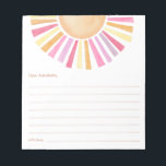 Time capsule Boho sunshine sun yellow pink Notepad<br><div class="desc">For more advanced customization of this design,  simply select the "Edit using Design Tool" button above!</div>