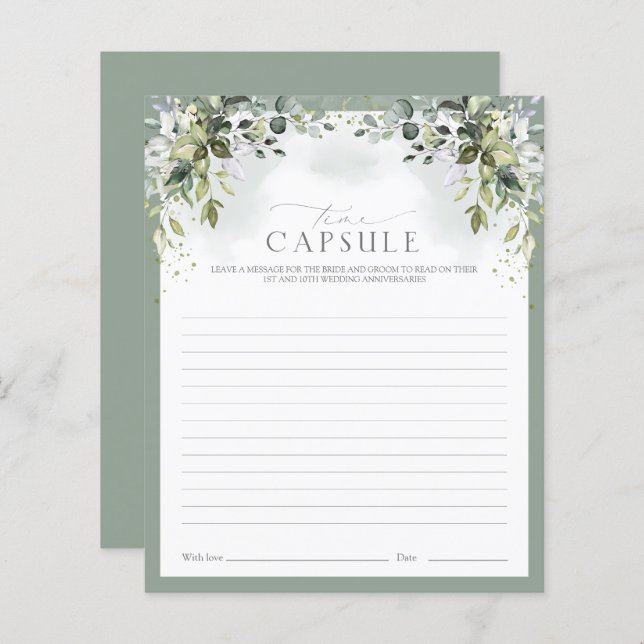 Time Capsule Dusty Blue Eucalyptus Shower Game (Front/Back)