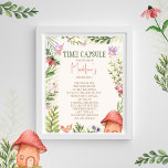 Time Capsule Fairy Enchanted Forest 1st Birthday Poster at Zazzle