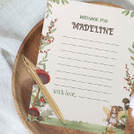Time Capsule Message Fairy First Forest Birthday Notepad<br><div class="desc">Step into the magical realm of fairies and woodland wonders with our Personalized Fairy First Birthday Message Notepad. Each notepad features a whimsical design that perfectly complements the Fairy First Birthday theme, transporting your guests to an enchanted forest filled with fluttering fairies, adorable woodland creatures, and toadstools. The notepad is...</div>