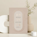 Time Capsule | Modern Deco Foil Save the Date Card<br><div class="desc">A simple and elegant save the date design with art deco influences,  featuring your wedding date,  names,  and wedding location displayed on an arched central element adorned with rose gold foil line art.</div>