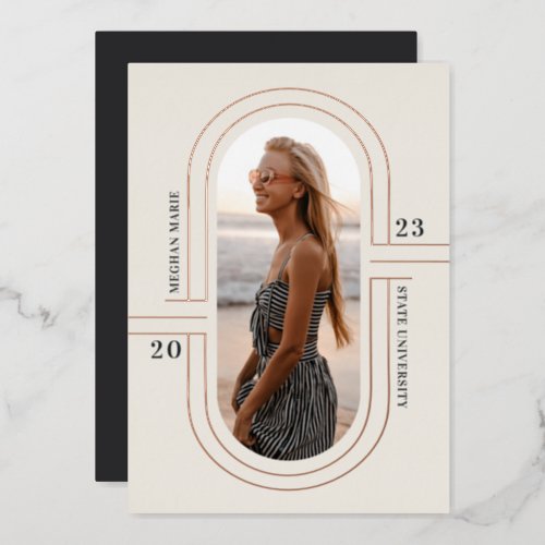 Time Capsule  Modern Foil Graduation Announcement