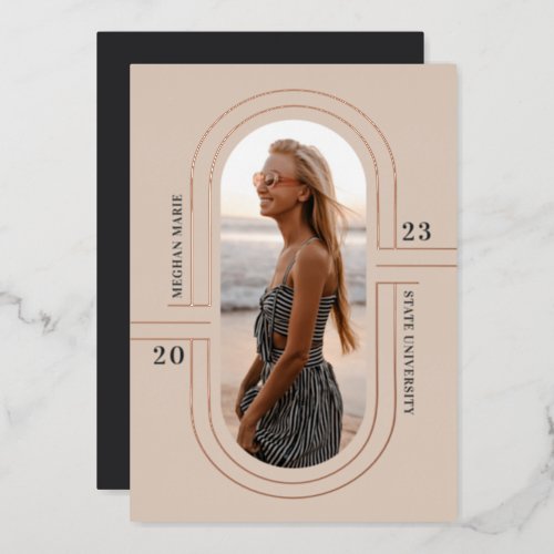 Time Capsule  Modern Foil Graduation Announcement