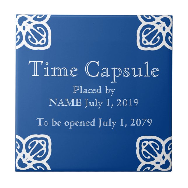 Time Capsule Plaque - Spanish Tile (Front)