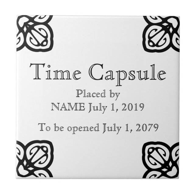 Time Capsule Plaque - Spanish Tile (Front)