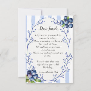 Time Capsule Poem  Blueberry  Letter note  Invitation