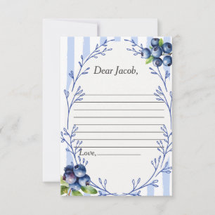 Time Capsule Poem Blueberry Response card