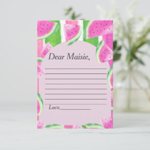 Time Capsule Poem  Pink Watermelon  Response card