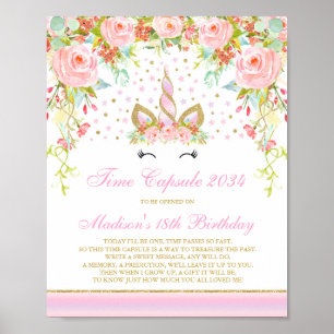 Time Capsule Unicorn Time Capsule Baby Guest Book