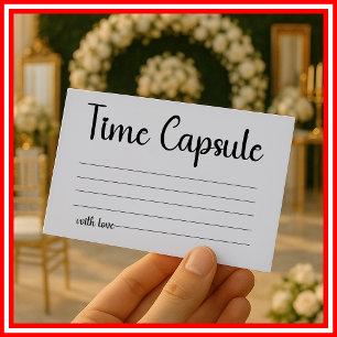 Time Capsule Wedding Bridal Shower Enclosure Card