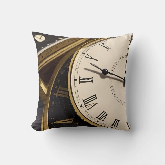Time, clock, clock, time, pillow, pillow, deco pil throw pillow (Front)