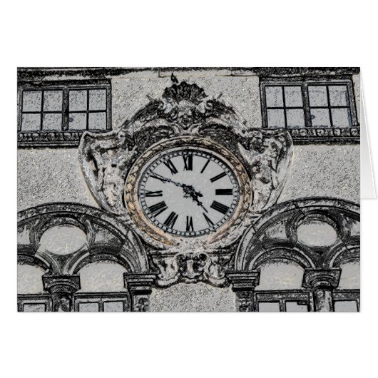 Time Clock, Lucca Italy Cards (Front Horizontal)
