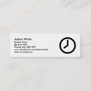Time clock mini business card