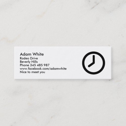 Time clock business cards