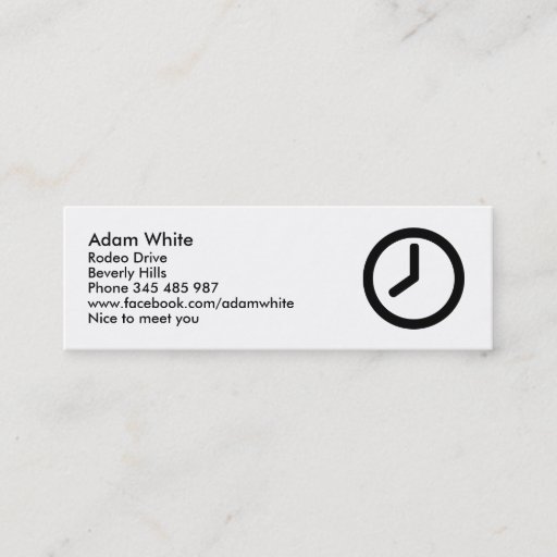 Customizable Time clock business cards