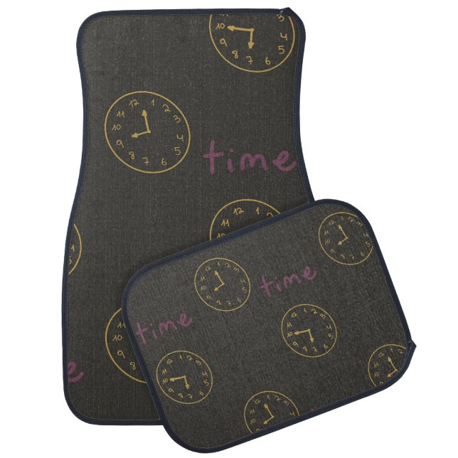  Time Clocks Car Floor Mat (Set)