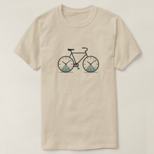 Time Cycle – Minimalist Bicycle Clock T-Shirt