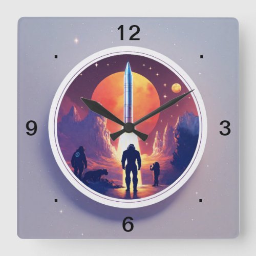 Time Does Not Stop use it Square Wall Clock