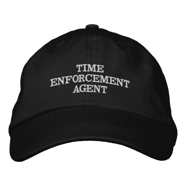 TIME ENFORCEMENT AGENT EMBROIDERED BASEBALL CAP (Front)