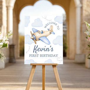 Time Flies Airplane 16x20 Welcome Sign