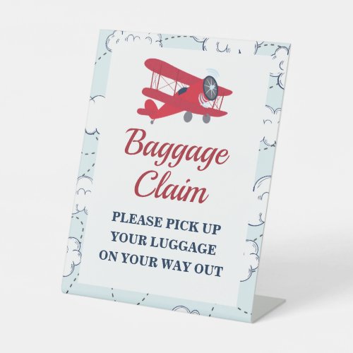 Time Flies Airplane Birthday Baggage Claim Sign