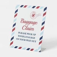 Time Flies Airplane Birthday Baggage Claim Sign