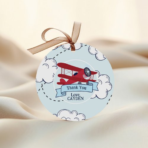 Time Flies Airplane Birthday Favor Tags