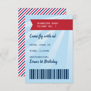 Time Flies Airplane Birthday Insert Invitation