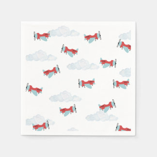 Time Flies Airplane Birthday  Napkins