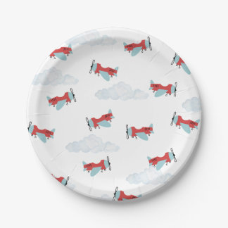 Time Flies Airplane Birthday Paper Plates