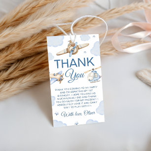 Time Flies Airplane Favor Gift Tags