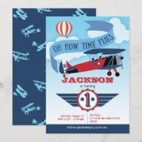 Time Flies, Aviation, World Traveler, 1st Birthday