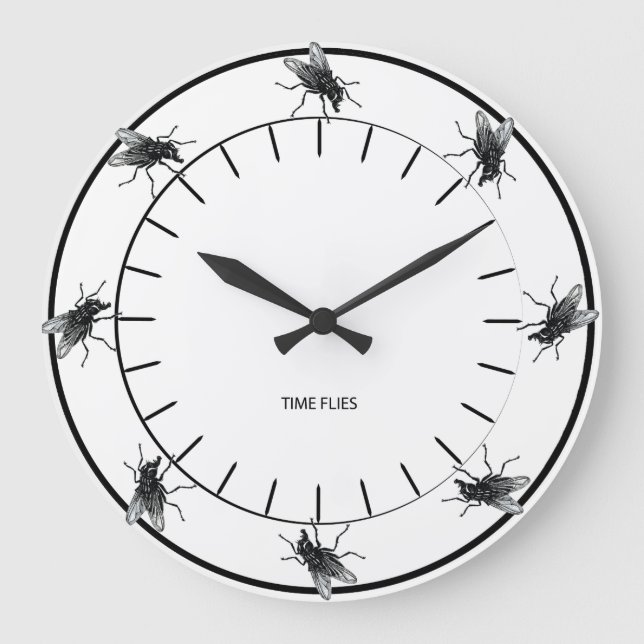 Time Flies Large Clock (Front)