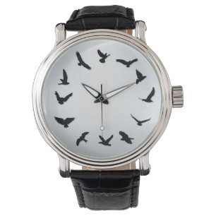 Time Flies Minimalist Novelty Bird Watch
