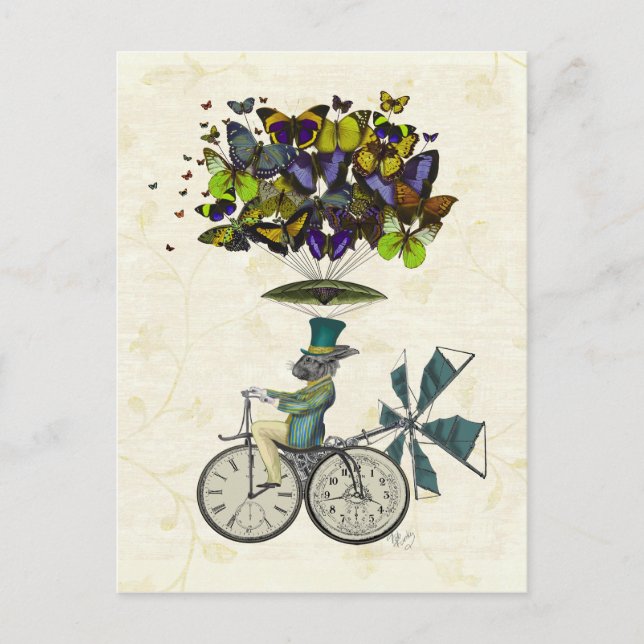 Time Flies Rabbit 3 Postcard (Front)