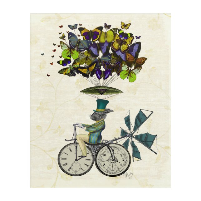 Time Flies Rabbit Acrylic Print (Front)