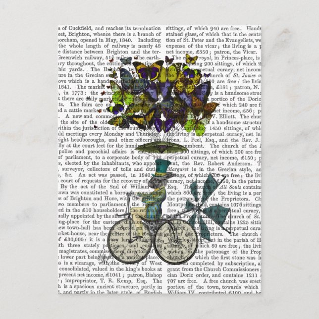 Time Flies Rabbit Postcard (Front)