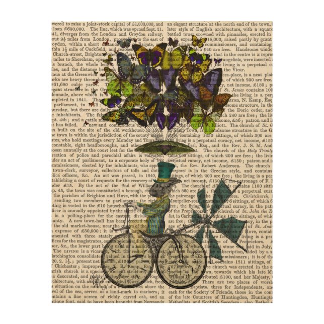 Time Flies Rabbit Wood Wall Decor (Front)