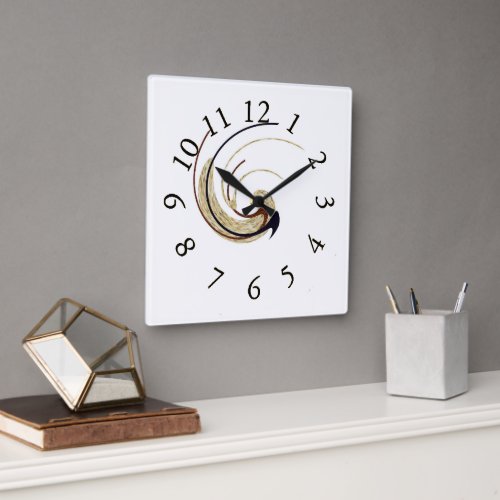 Time Flies Square Wall Clock