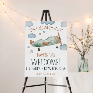 Time Flies When You're Having Fun Birthday Welcome Foam Board