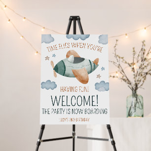 Time Flies When You're Having Fun Birthday Welcome Foam Board