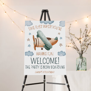 Time Flies When You're Having Fun Birthday Welcome Foam Board