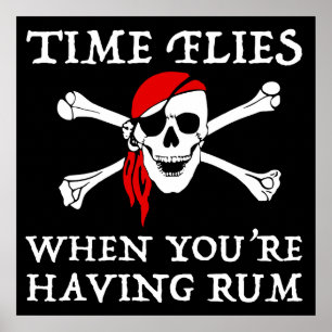 Time Flies When You're Having Rum Poster