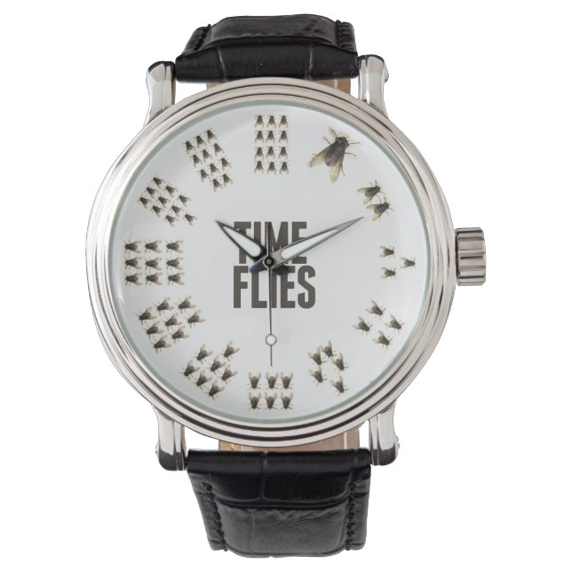 Time Flies with actual flies Watch (Front)