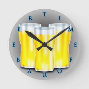 Time for A Beer Dark Edition Clock