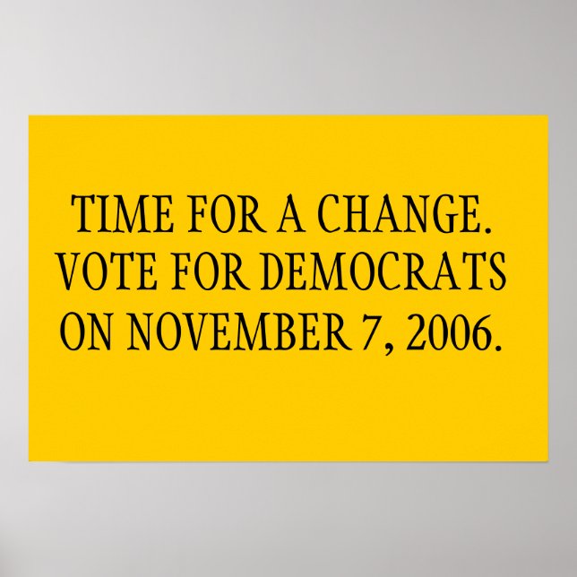Time for a Change Poster (Front)