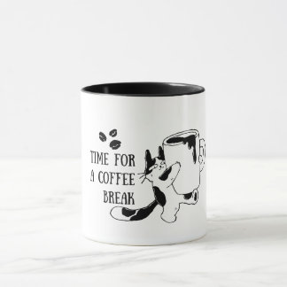 Time For A Coffee Break Cute Cat Lover Mug